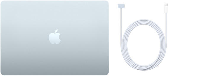 15-tums MacBook Air och usb-c till MagSafe 3-kabel