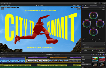 Screen showing video editing on Final Cut Pro