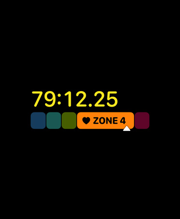 Workout aplikācija, spēka zonu rādītāji, treniņš 4. zonā