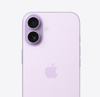 iPhone 17، الجزء الخلفي الخارجي، لون ليلكي ناعم، نظام كاميرا Fusion مزدوجة في الأعلى إلى اليسار